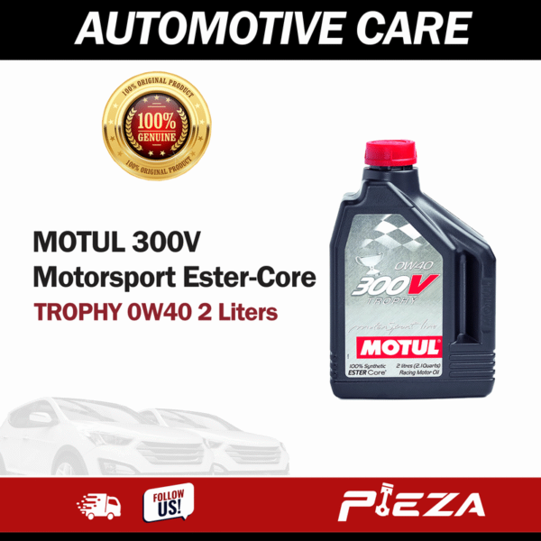 MOTUL Engine Oil 300V Motorsport Ester-Core TROPHY 0W40 2 Liters