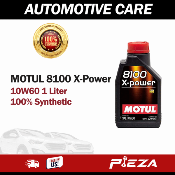 MOTUL Engine Oil 8100 series 100% Synthetic X-POWER 10W60 1 Liter