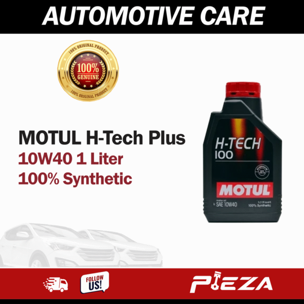 MOTUL Engine Oil H-Tech Series 100% Synthetic 100 PLUS 10W40 1 Liter