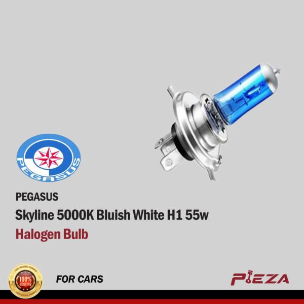 PEGASUS Skyline 5000K Bluish White H1 55w Halogen Bulb