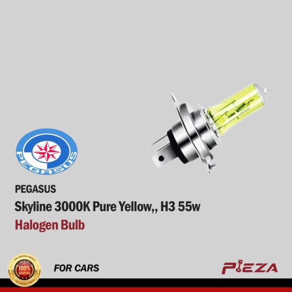 PEGASUS Skyline 3000K Pure Yellow,,H3 55w Halogen Bulb