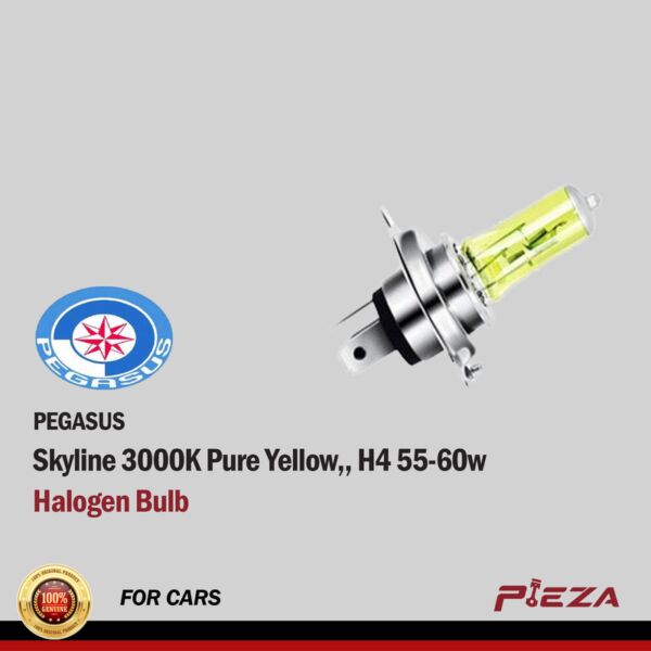 PEGASUS Skyline 3000K Pure Yellow,,H4 55-60w Halogen Bulb