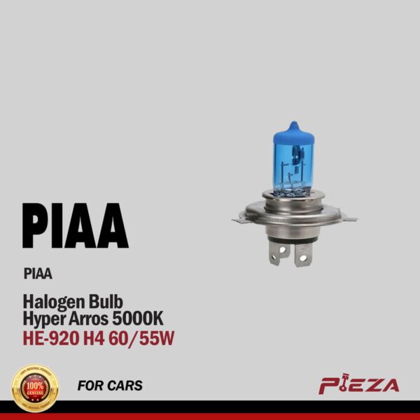 PIAA Hyper Arros 5000K HE-920 H4 60/55W Halogen Bulb