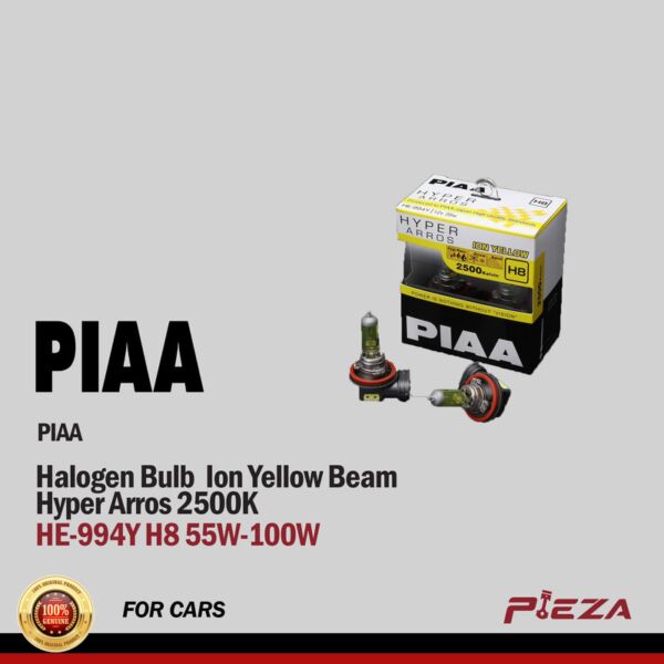 PIAA Hyper Arros 2500K Ion Yellow Beam
HE-994Y H8 55W-100W Halogen Bulb