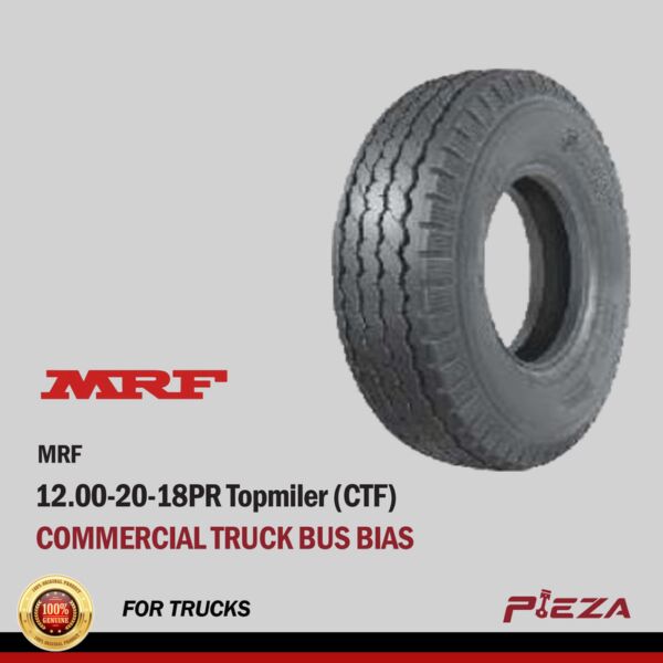 MRF Commercial Truck Bus Bias 12.00-20-18PR Topmiler (CTF)