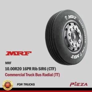 MRF Commercial Truck Bus Radial (TT) 10.00R20 16PR Rib SIR6 (CTF)
