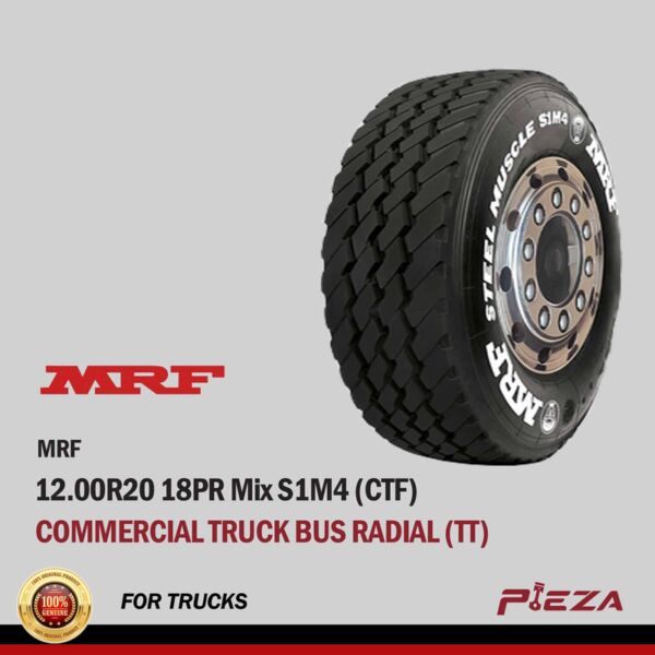 MRF Commercial Truck Bus Radial (TT) 12.00R20 18PR Mix S1M4 (CTF)