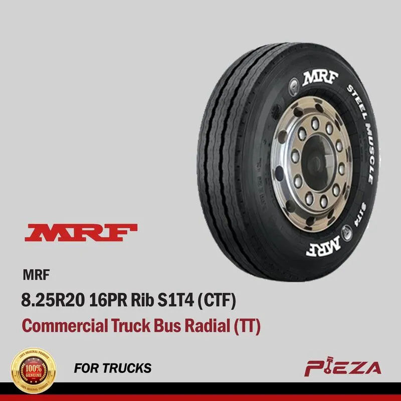 MRF Commercial Truck Bus Radial (TT) 8.25R20 16PR Rib S1T4 (CTF)