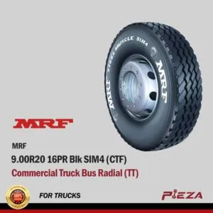 MRF Commercial Truck Bus Radial (TT) 9.00R20 16PR Blk SIM4 (CTF)
