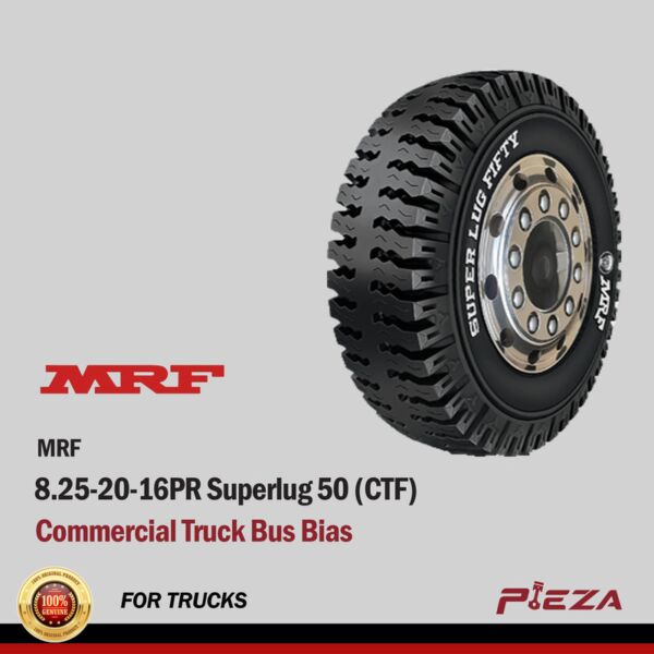 MRF Commercial Truck Bus Bias 8.25-20-16PR Superlug 50 (CTF)