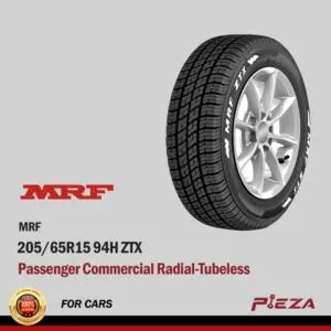 MRF Passenger Commercial Radial-Tubeless 205/65R15 94H ZTX