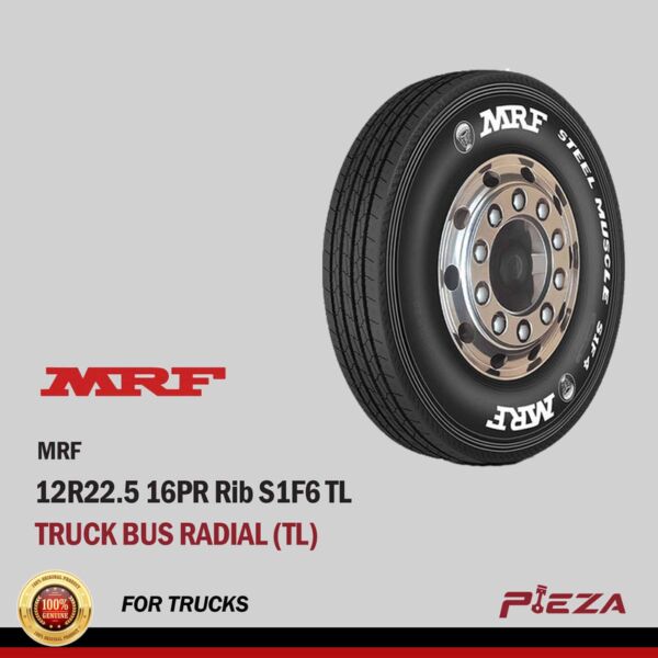 MRF Truck Bus Radial (TL) 12R22.5 16PR Rib S1F6 TL