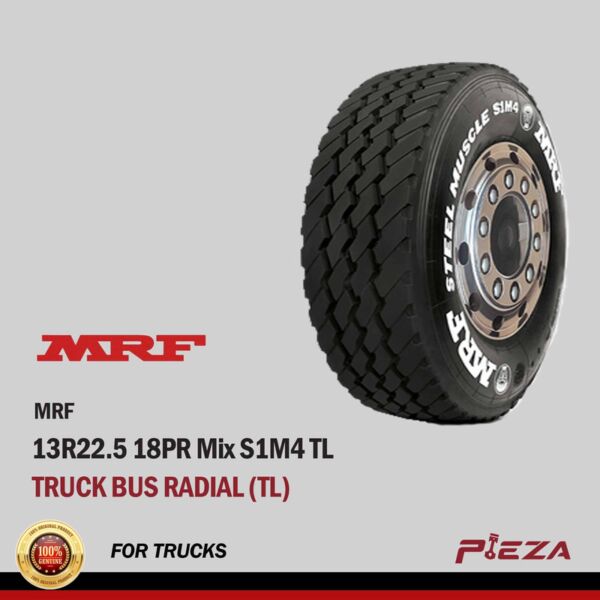 MRF Truck Bus Radial (TL) 13R22.5 18PR Mix S1M4 TL