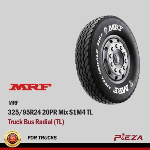 MRF Truck Bus Radial (TL) 325/95R24 20PR Mix S1M4 TL