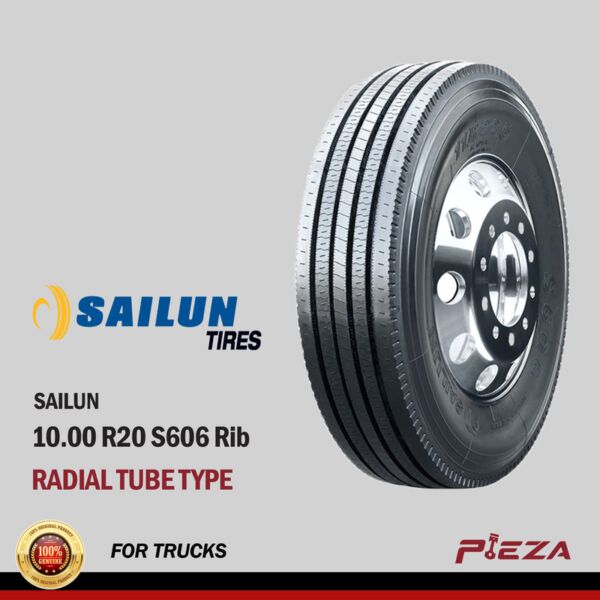 SAILUN TIRE Truck Bus Radial Tube Type 10.00 R20 S606 Rib