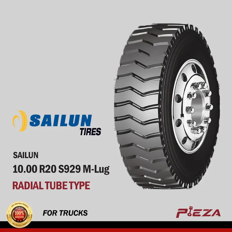 SAILUN TIRE Truck Bus Radial Tube Type 10.00 R20 S929 M-Lug