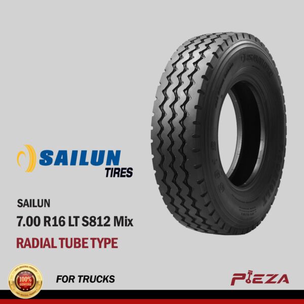 SAILUN TIRE Truck Bus Radial Tube Type 7.00 R16 LT S812 Mix