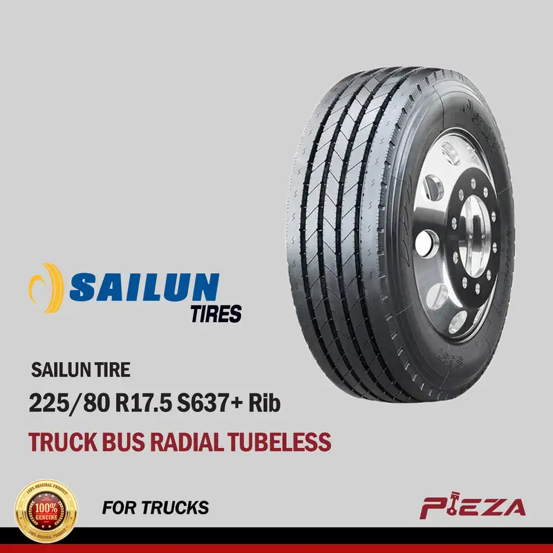 SAILUN TIRE Truck Bus Radial Tubeless 225/80 R17.5 S637+ Rib