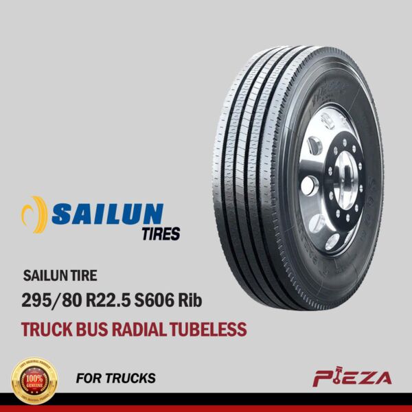 SAILUN TIRE Truck Bus Radial Tubeless 295/80 R22.5 S606 Rib