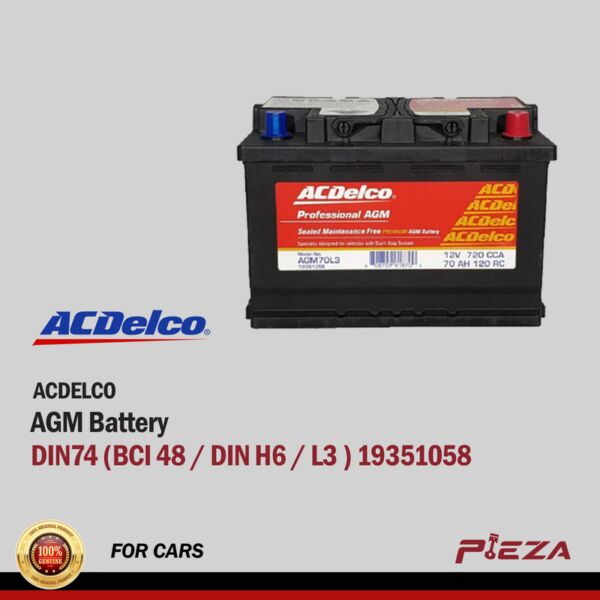 ACDELCO AGM Battery - DIN74 (BCI 48 / DIN H6 / L3 ) 19351058