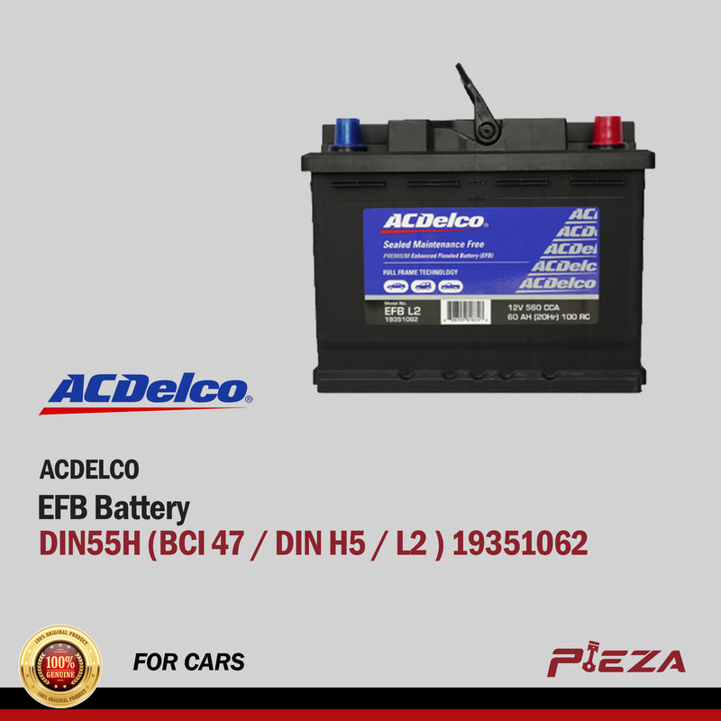 ACDELCO EFB Battery - DIN55H (BCI 47 / DIN H5 / L2 ) 19351062 - Pieza ...