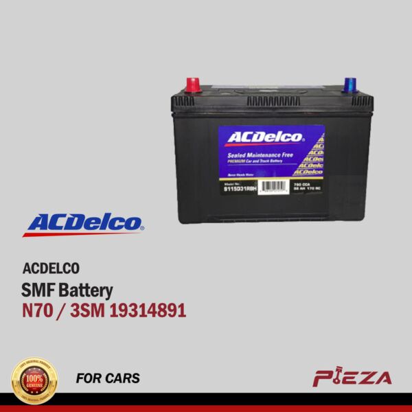 ACDELCO SMF Battery -- N70 / 3SM 19314891