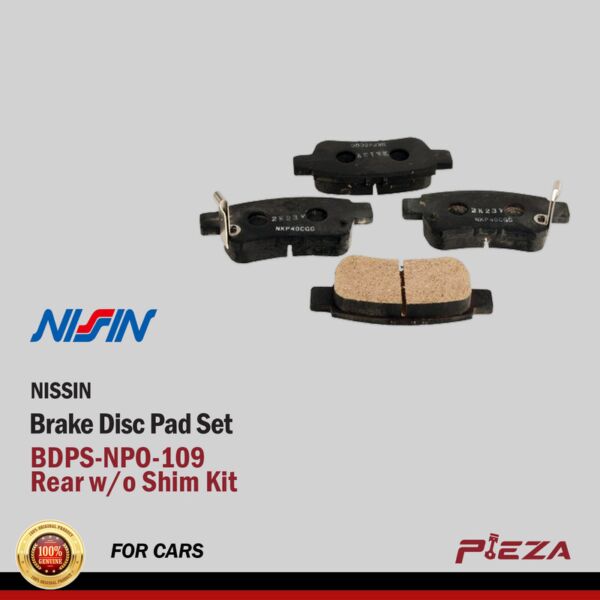 NISSIN Brake Disc Pad Set BDPS-NPO-109 Rear w/o Shim Kit - City Type-Z 1999-2001