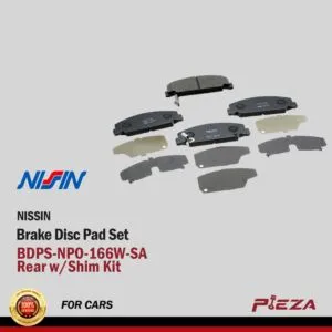 NISSIN Brake Disc Pad Set BDPS-NPO-166W-SA Rear w/ Shim Kit - CR-Z