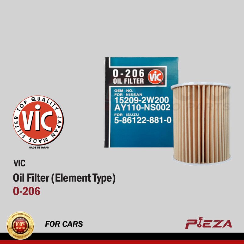 VIC Oil Filter (Element Type) O-206