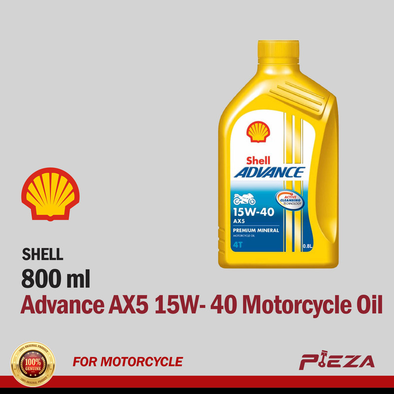 SHELL Advance AX5 15W 40 Motorcycle Oil 800ml Pieza Automotive PH