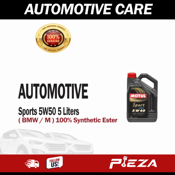 MOTUL Engine Oil Specific BMW Line 100% Synthetic Ester SPORTS 5W50 5 Liters (BMW-M)