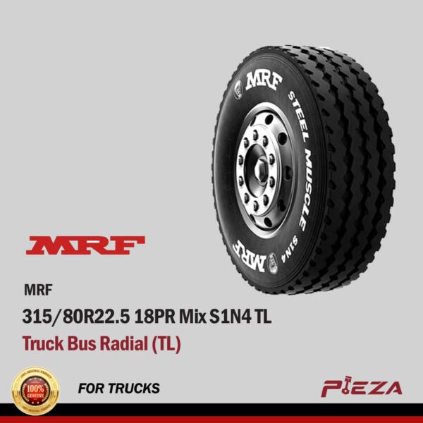 MRF Truck Bus Radial (TL) 315/80R22.518PR Mix S1N4 TL