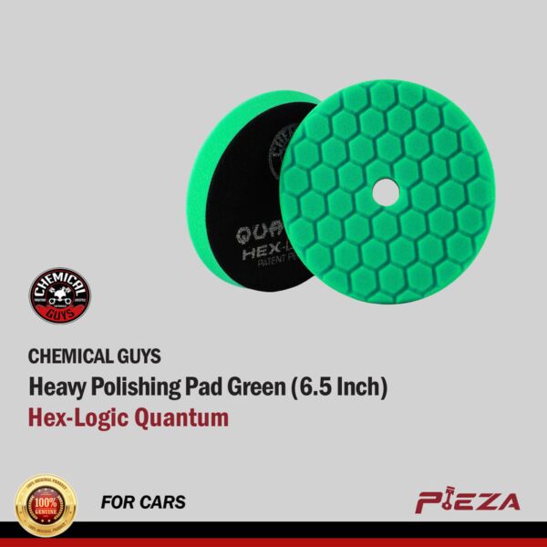 CHEMICAL GUYS Hex-Logic Quantum Heavy Polishing Pad Green (6.5 Inch)