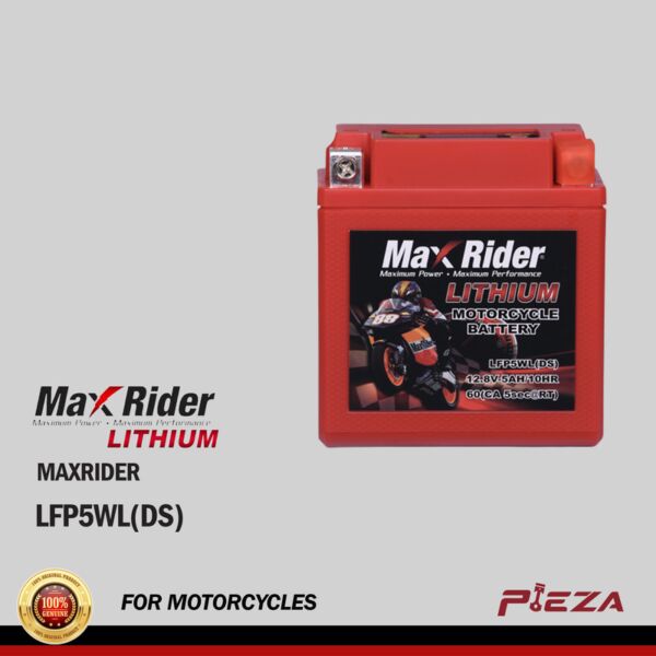 MAXRIDER LFP5WL(DS) Maintenance-Free Motorcycle Battery