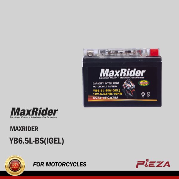 MAXRIDER YB6.5L-BS(iGEL) Maintenance-Free Motorcycle Battery