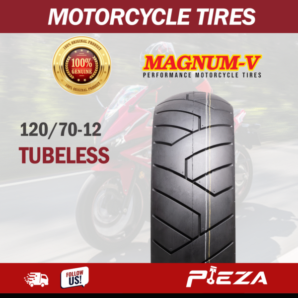 MAGNUM-V 120/70-12 TUBELESS TIRE