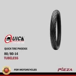 QUICK TIRE Phoenix TL Motorcycle Tires 80/80-14