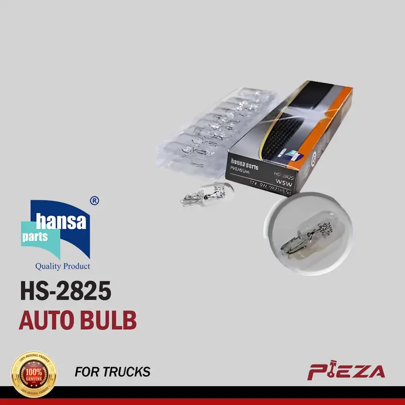 HANSA HS-2825 AUTO BULB T10 12V (5W) BASE:(W2.1x9.5d) CIRCUIT:158