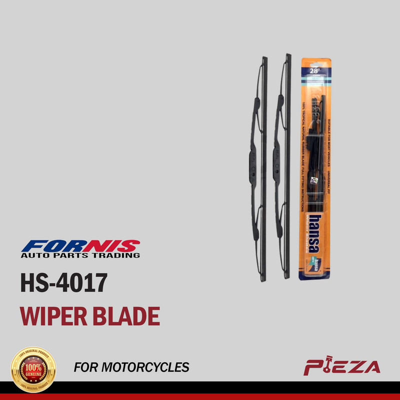 HANSA HS-4017 UNIVERSAL WIPER BLADE W/ HOOK TYPE ADAPTER ONLY 2PCS/SET
