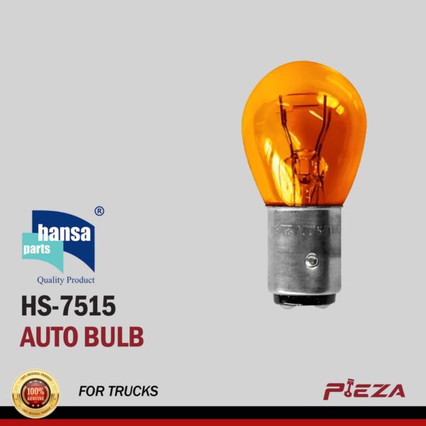 HANSA HS-7515 AMBER COLORED AUTO BULB T20/W21/5W 12V CIRCUIT: 7443