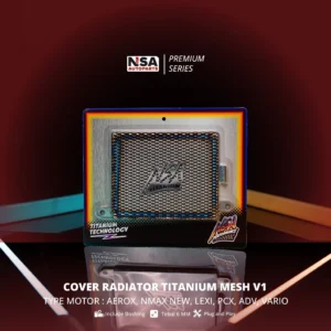 Titanium V1 PREMIUM SERIES RADIATOR COVER VARIO for Vario 160/PCX 160, Aeroxx, LEXI, NMAX, NEW